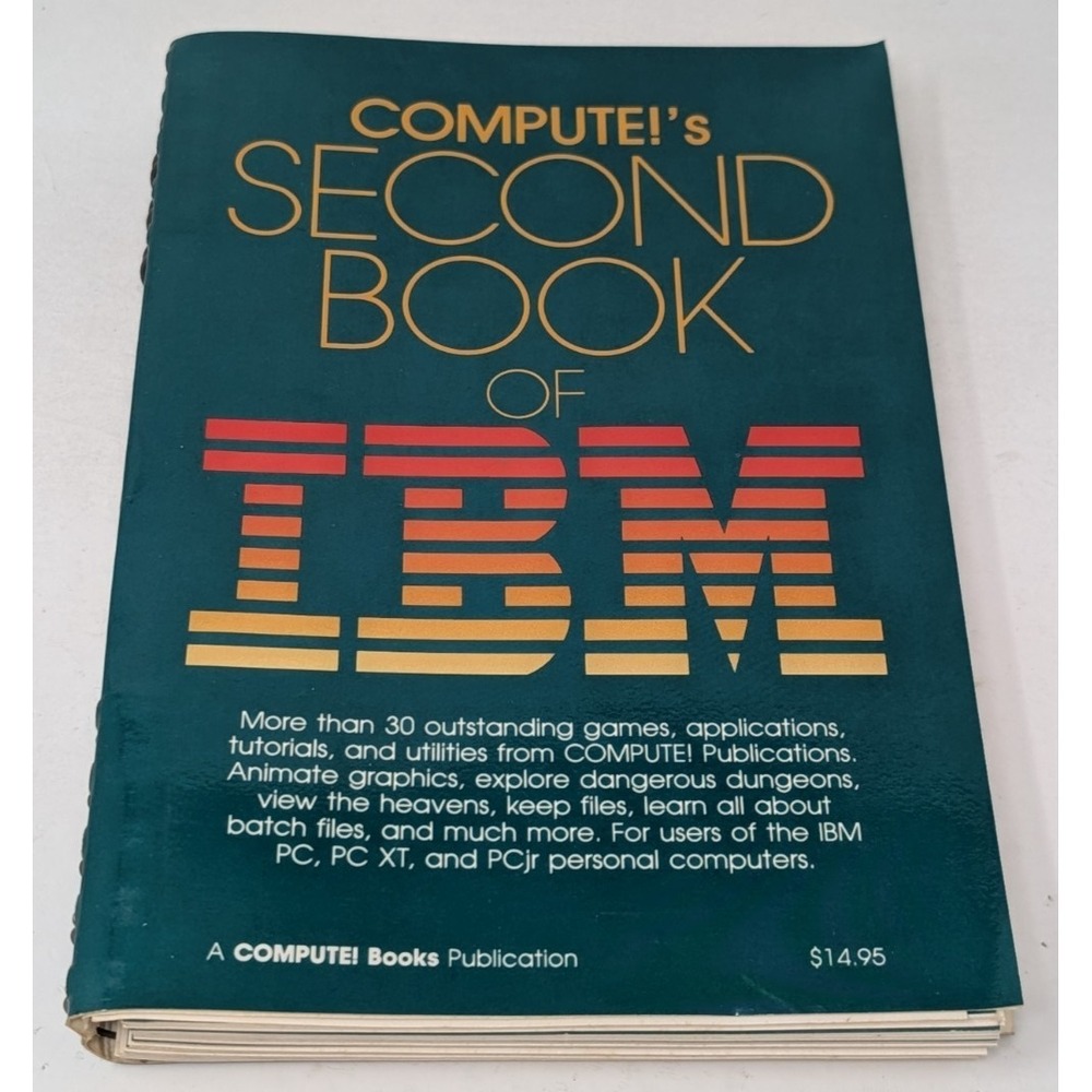 Second Book OF IBM by Compute Publishing Programming Games PC Computer Book VTG